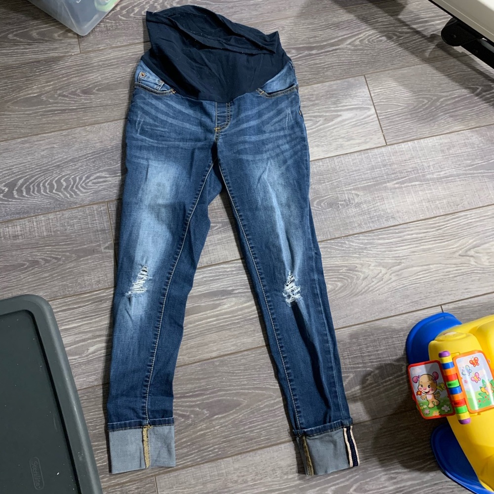 LED maternity jeans